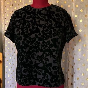 Velvet burnout woven top